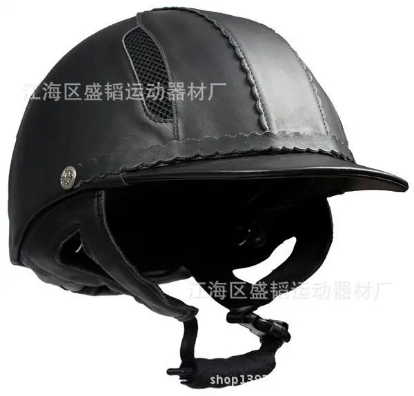 Professional Equestrian Helmet CE Leather Horse Helmet Horse Racing Knight Helmet Riding Helmet Riding Hat