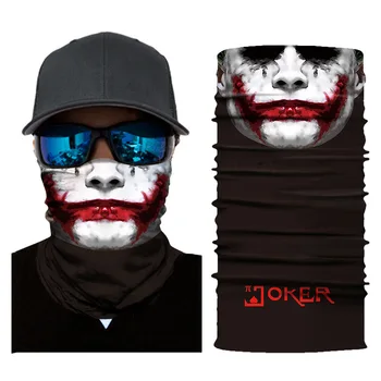 

Movie Joker Spider-Man Skull 3D Seamless Face Mask Motorbike Headwear Magic Scarf Outdoor Cycling Fishing Ski Hiking Bandanas
