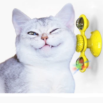

Pet Toys For Cats Interactive Puzzle Training Turntable Windmill Ball Whirling Toys For Cat Kitten Play Game Cat Supplies dogs