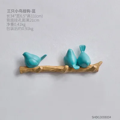 11 Креативный 3D стерео птичий смоляный крючок для пальто для дома гостиной настенный Декор стеллаж для хранения с крючком рамка птичья ветка декоративный Органайзер - Цвет: 11