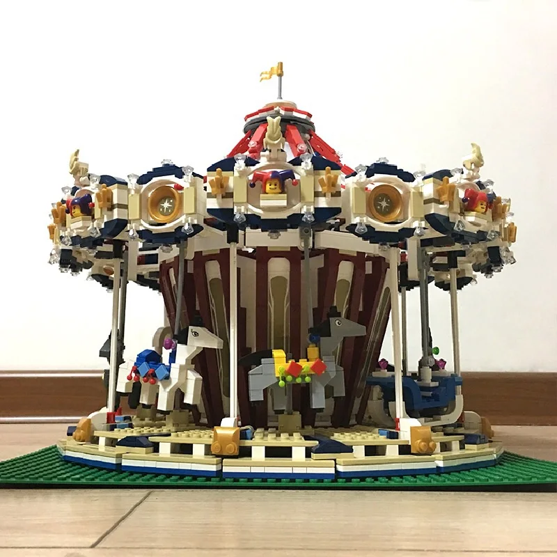 

IN STOCK Grand Carousel with motor Compatible legoset 10196 Building Blocks bricks lepinbricks Toys Christmas Gift 15013A