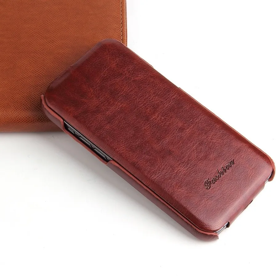 Luxurious Genuine Leather Vertical Flip Cover Case