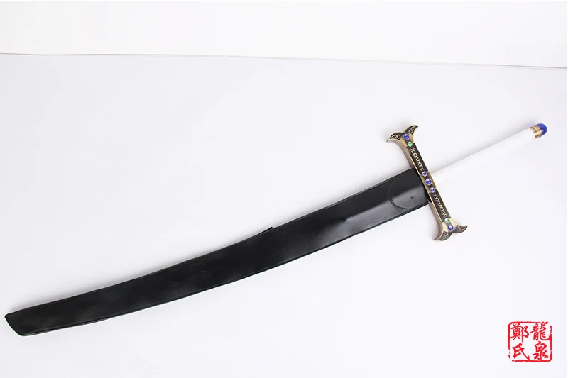 Anime One Piece Sword Dracule Mihawk weapons carbon steel blade PU sheath cosplay swords props Home Decor Metal Craft No sharp