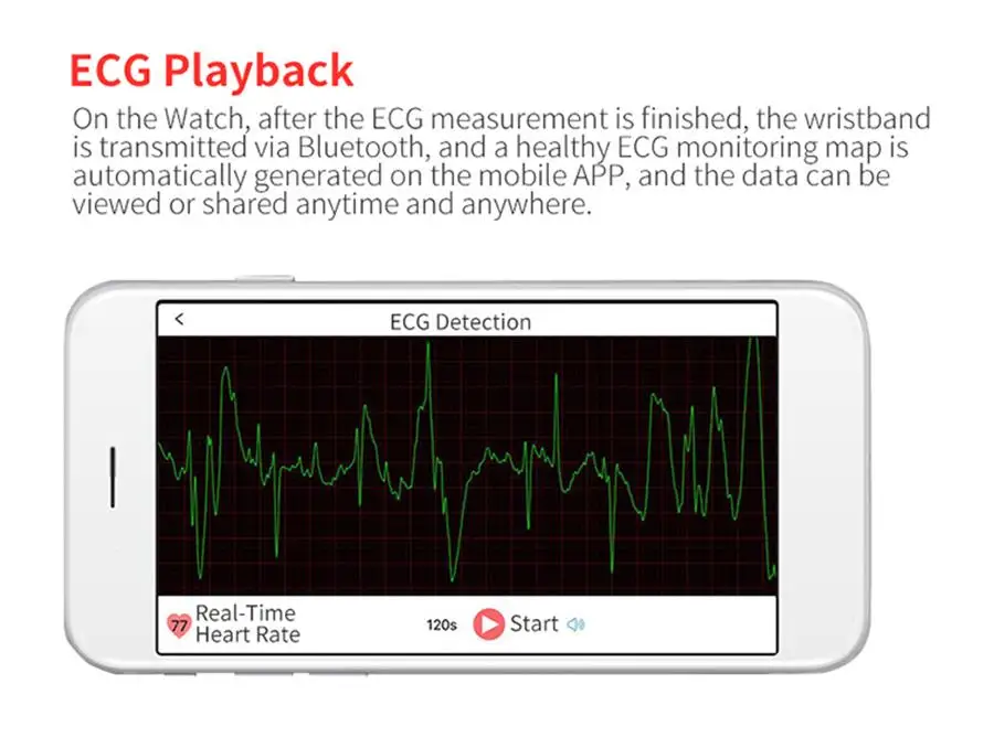 Смарт-часы N58 спортивный браслет PPG ECG HRV отчет о пульсе измерения артериального давления IP67 поддержка подсчета шагов калорий время сна