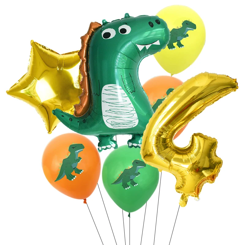 Dinosaur Party Balloon Dinosaur Birthday Party Foil Number Balloons Kids Wild Animal Jungle Birthday Party Decorations Globos