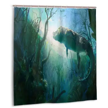 

Crocodile Shower Curtain with Hooks bathroom Waterproof Polyester Fabric