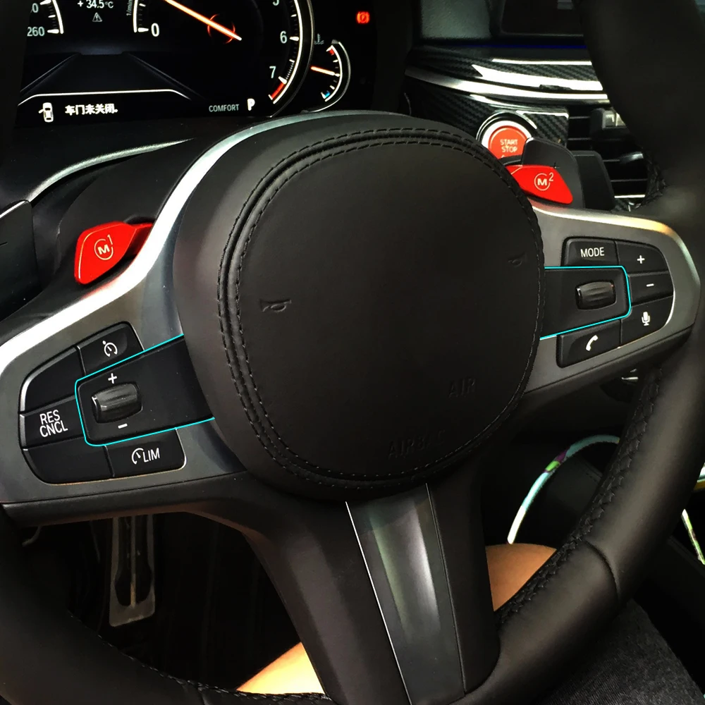 

Steering wheel button cover for BMW G30 G11 G12 G01 automotive interior steering wheel buttons decoration frame cover trim