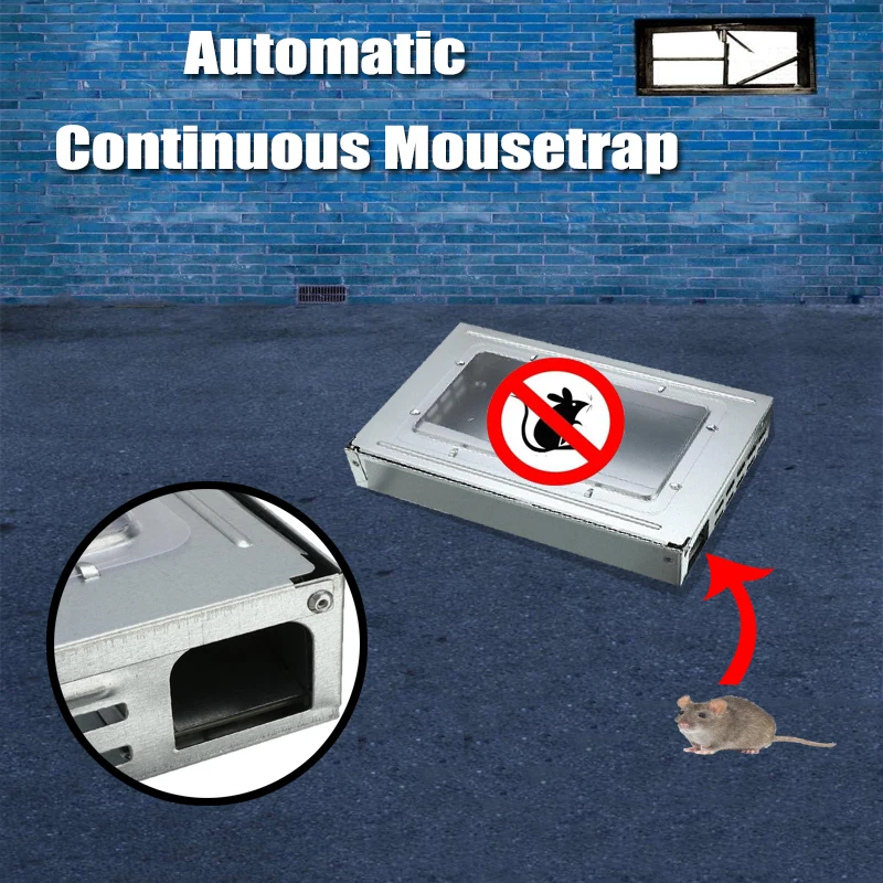 

Household Automatic Continuous Mousetrap Large Mouse Trap Catch Reusable High Effect Rat Catcher Rat Killer Mice Rodent Cage