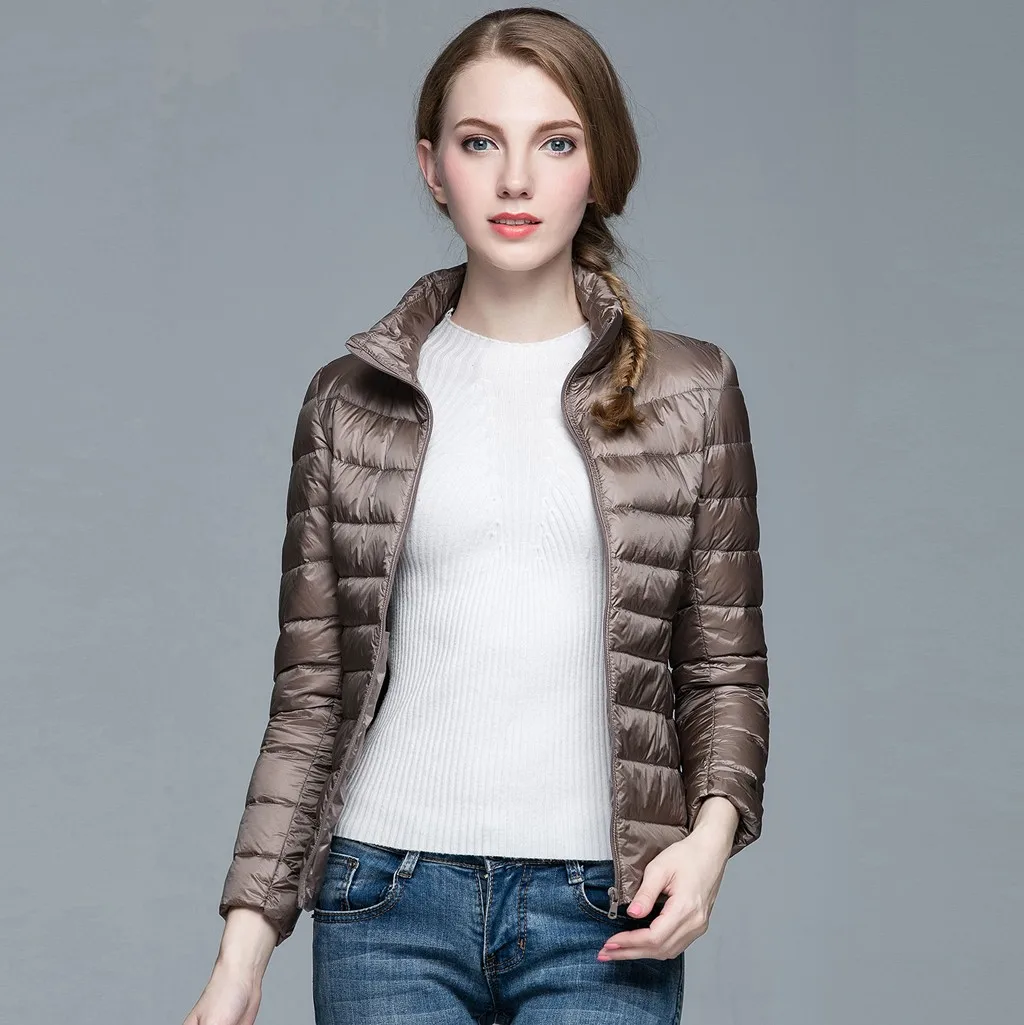 

Fashion Women Lightweight Down Jacket Winter Jackets Slim Long Sleeve Overcoat Female Parka Coat Wave pattern Padded Jacket 8.29