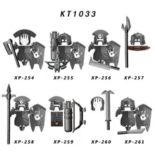 Figuras de acción de los anillos del señor Uruk-hai Archer, Ballesta de infantería pesada, comandante de asalto, juguete de bloques de construcción, regalo para chico, 8 Uds.