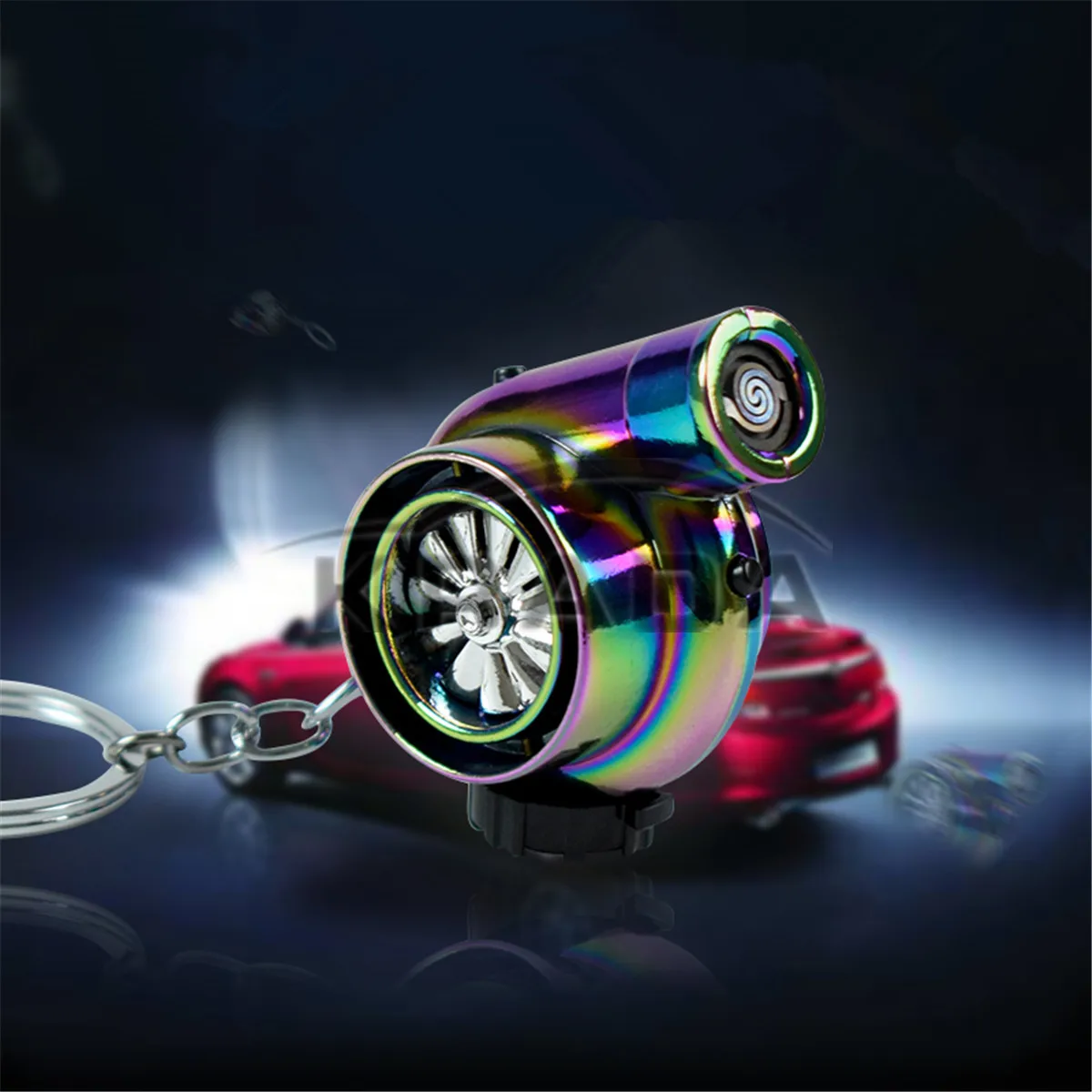 Универсальный брелок турбинный вид USB электрическая зарядка Зажигалка автомобильная часть Модель Turbo Keyfog перезаряжаемый ключ кулон мужской подарок