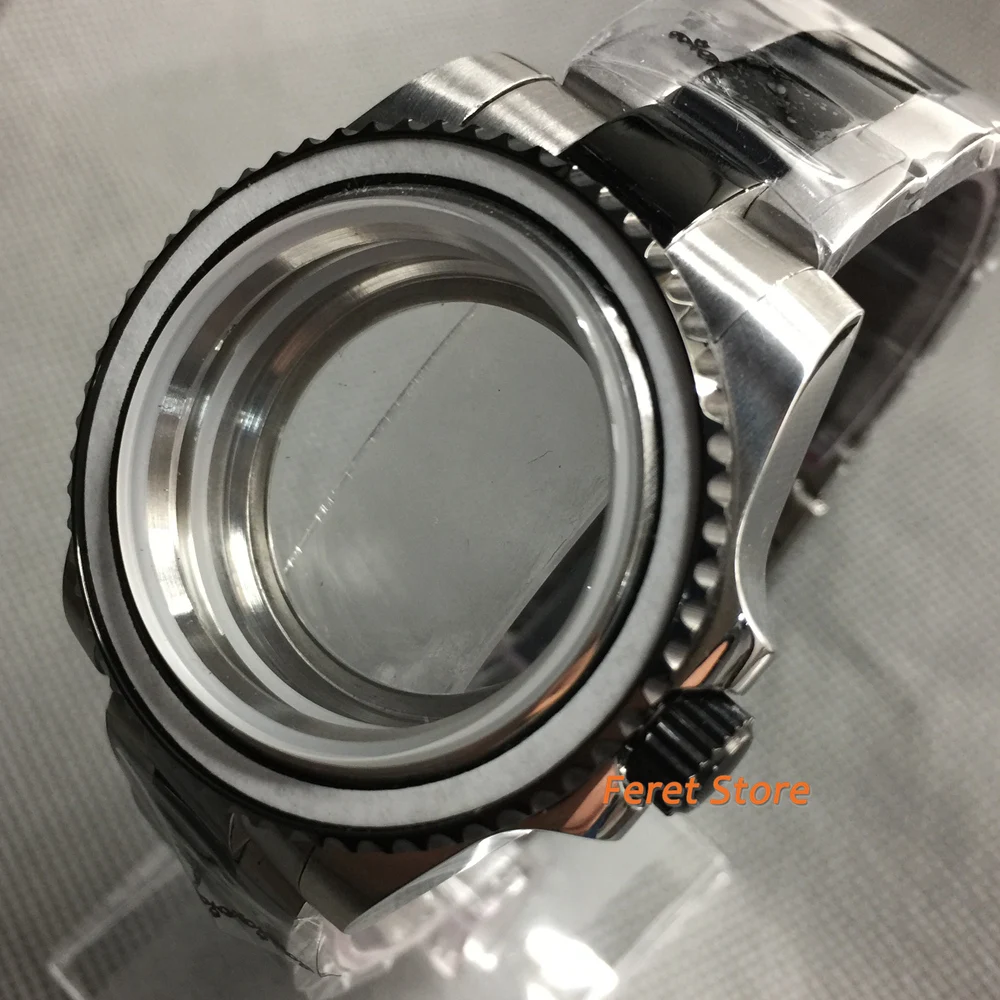 

Bliger 40mm sapphire glass silver black bli watch case fit NH35 NH36 ETA 2836,Miyota 8205 8215 821A,Mingzhu DG2813 3804 movement