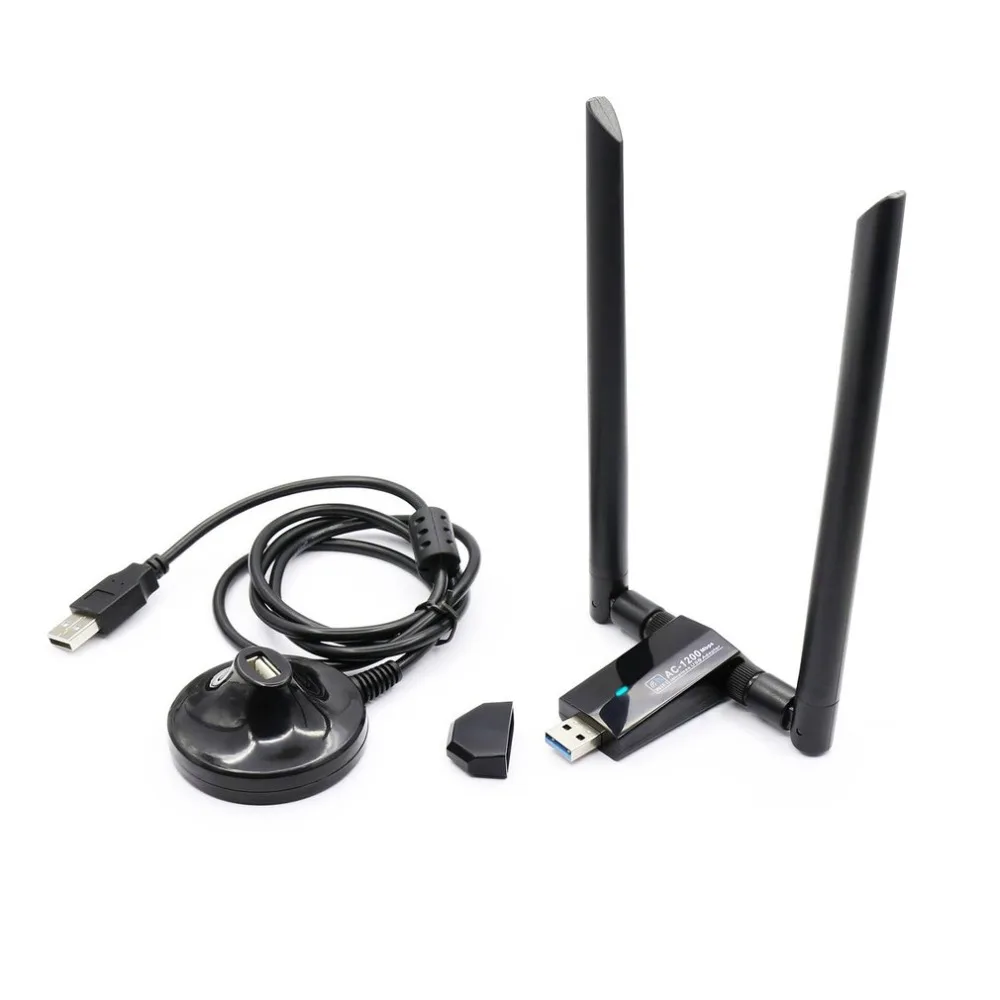 

1200Mbps Long Range Dual Band 5GHz Wireless USB 3.0 WiFi Network Adapter Antennas for Home Office Desktop Laptop PC Drop Ship
