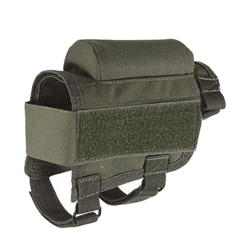 Tactical Cheek Rest Outdoor Military Buttstock Rifle Cheek Rest Bullet Holster Adjustable Nylon Hunting Pouch Cartridges Bags