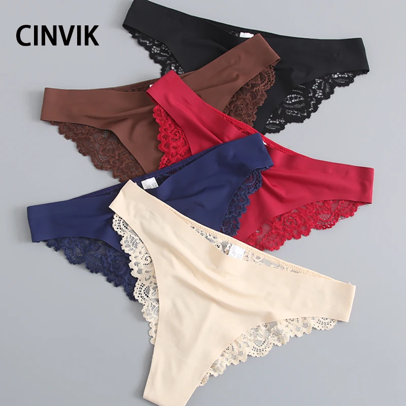 New Sexy Lace G String Panties For Women Nylon Silk Panty Thong Briefs Underwear Lingerie Female Ladies Floral Pantys Underpants