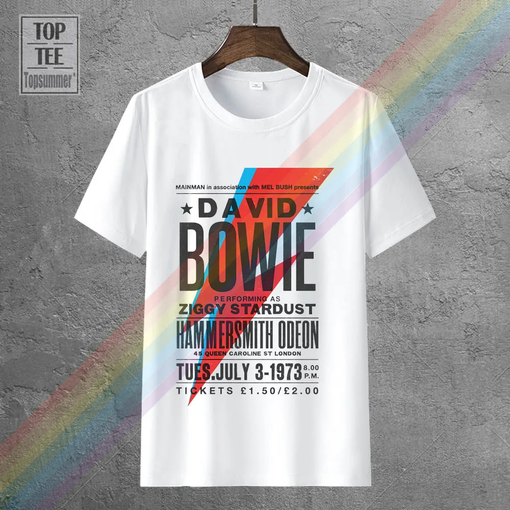 Футболка Bowie Ziggy Stardust постер Glam Rock Pop Dtg | Мужская одежда