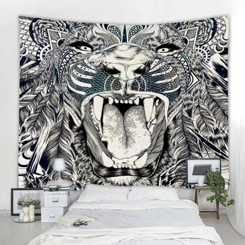 Happiness Witchcraft Decoration Tapestry Mandala Bohemian Tapestry Art Deco Blanket Curtain Hanging at Home Bedroom