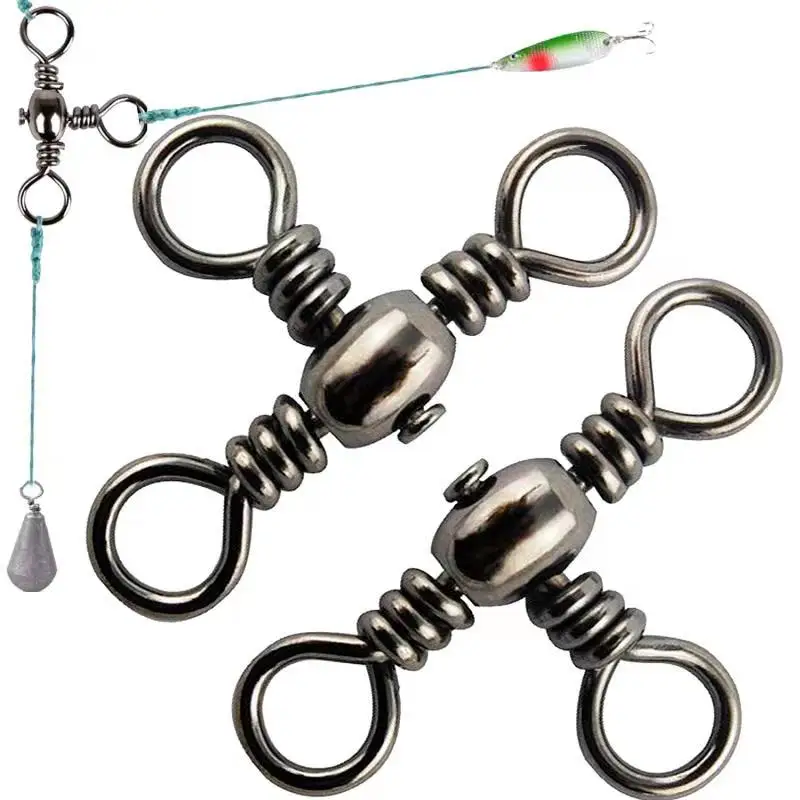 3 Way Fishing Swivel Rolling, Swivel Connector 3 Way