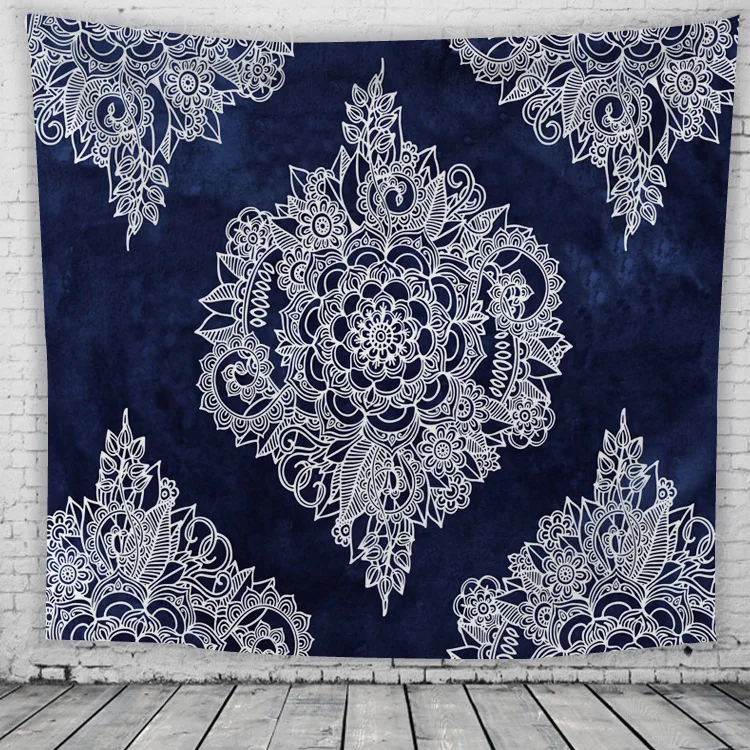 Пляжное полотенце в богемном стиле 2 размера большой индийский гобелен с