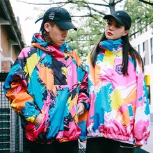 Европейский и американский цветной пуловер ветровка Тренч Перми и краситель весна и осень новая индивидуальная куртка летающее пальто