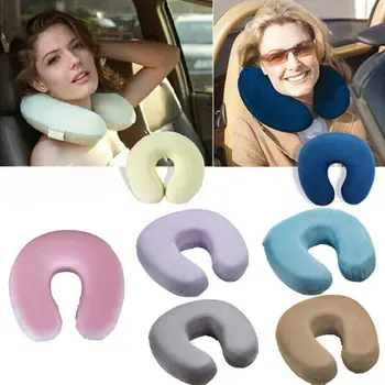 

Memory Foam Pillow Neck U-Shape Pillows For Airplane Neck Support Travel Accessories 8 Colors Comfortable Pillows For Sleep Home