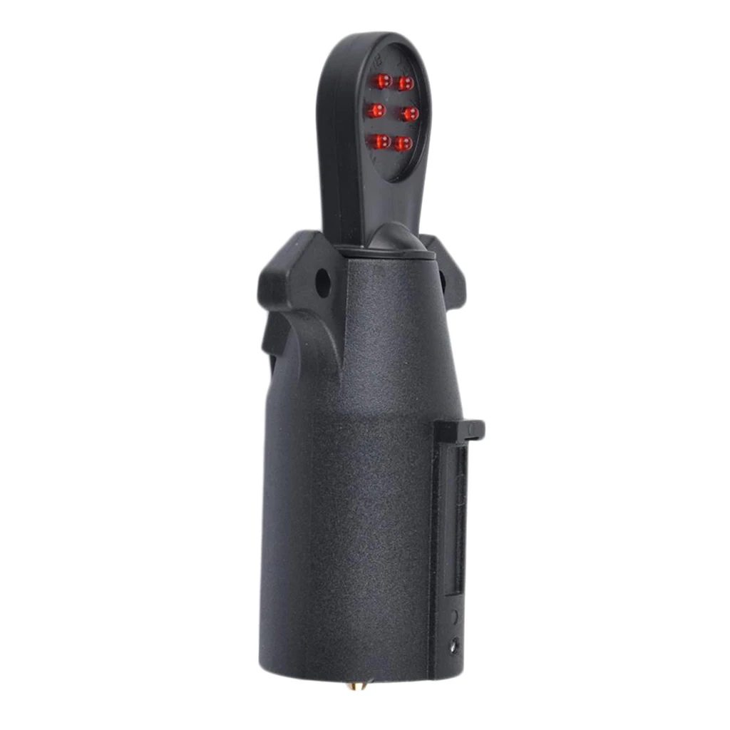 Trailer Tow Electrical Wire Connector 7-Way Plug Socket Tester Black
