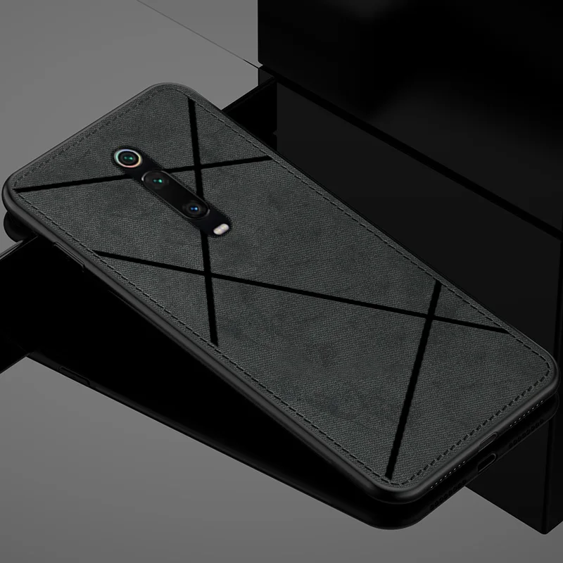 Чехол для Xiaomi mi 9t pro, чехол для xio mi 9 lite, задняя крышка, ударопрочный, тканевый, мягкий, tpu, mi 9 se, противоударный корпус, матовый чехол - Цвет: black