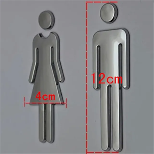 Woman & Man Toilet Door High End Stickers 4