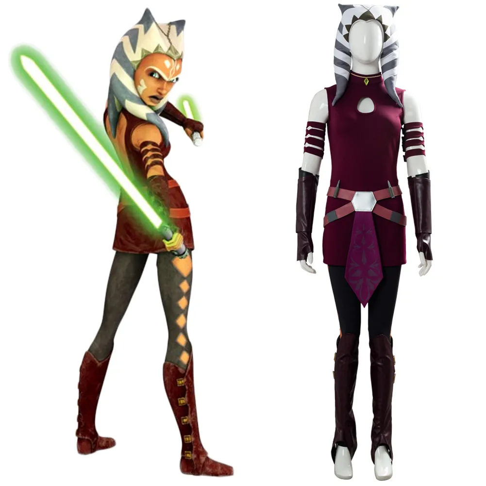 Костюм для косплея из Звездных войн клон Ahsoka Tano костюм взрослых женщин женские