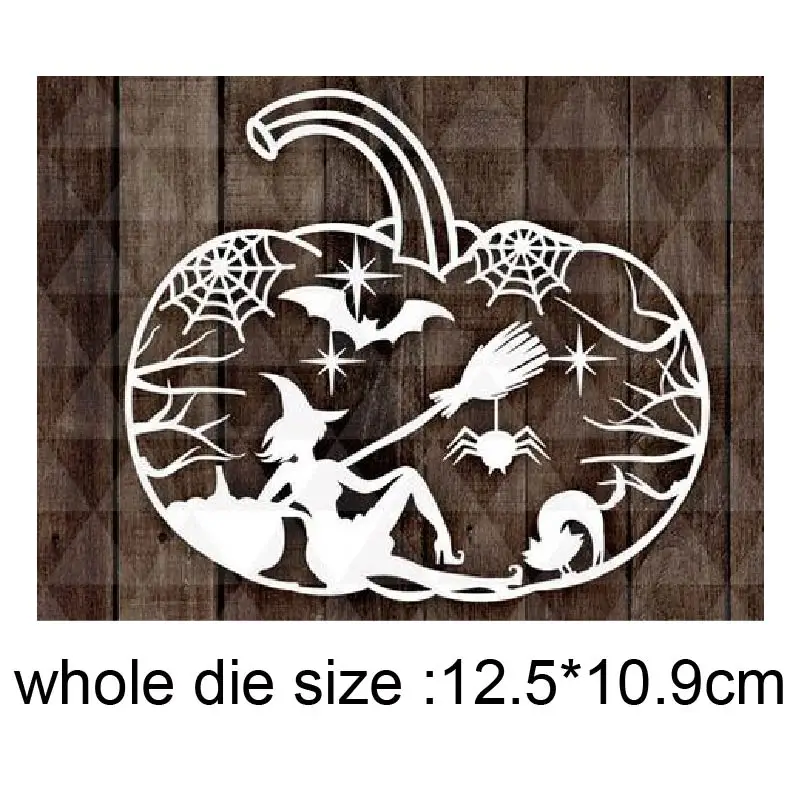 

Metal Cutting Dies Halloween Pumpkin Witch 2020 New Arrival Craft Stencil For Diy Scrapbooking Paper/photo Cards Embossing Dies