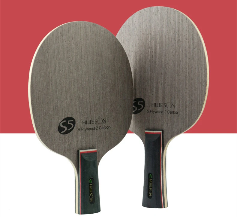 Huieson Prime Quality Technology Surface Ayous Carbon Fiber Big Central Paulownia Wood Table Tennis Racket Blade for Adults S5  (5)