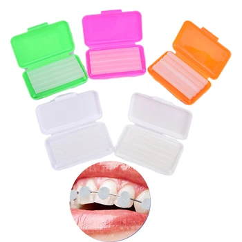 

5 Box Dental Orthodontics Ortho Wax Mix Scent For Braces Bracket Gum IrritationTeeth Whitening Oral Hygiene Tool