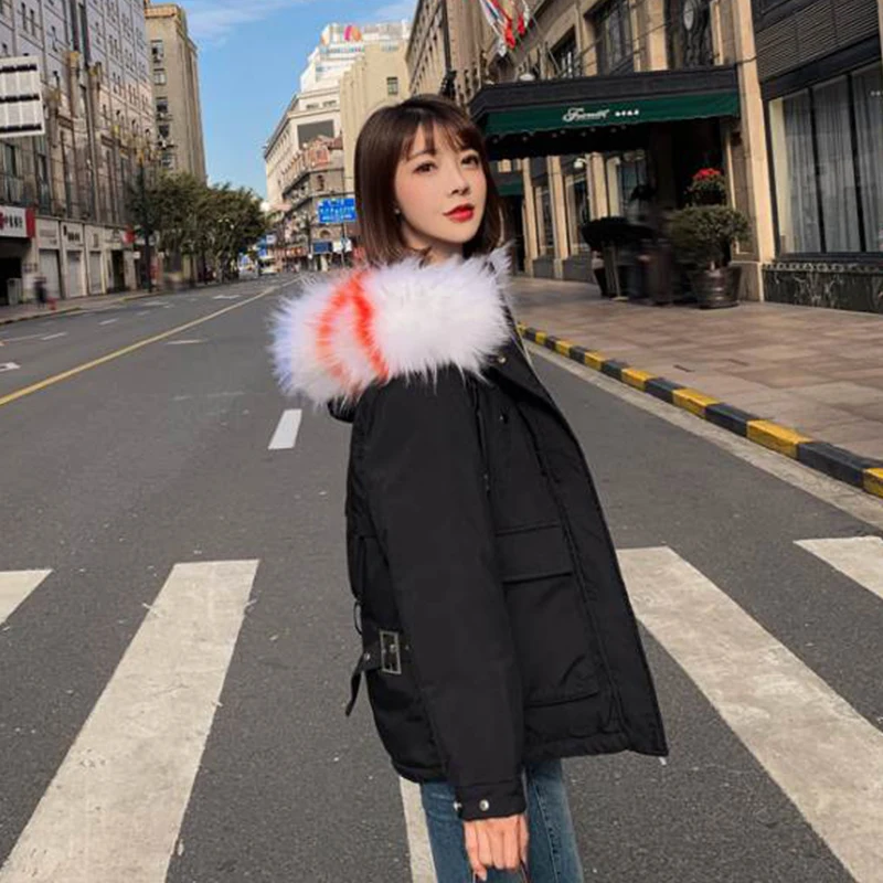 Winter Hooded Parka Women Jacket Coat Thicke Down Cotton Mid-Long Outerwear Plus Size Snow Cotton Padded Female Jacket