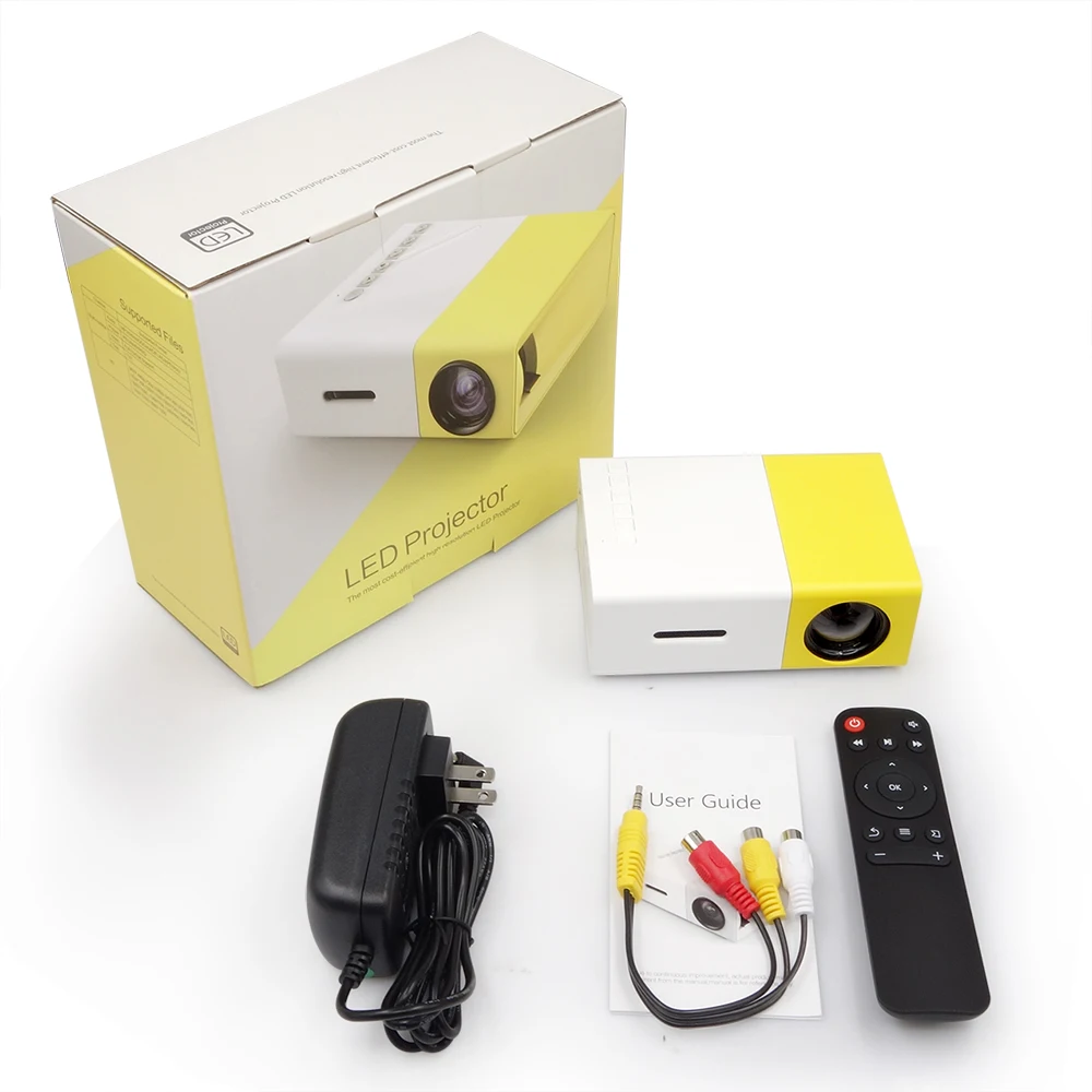 AAO YG300 светодиодный мини-проектор HDMI USB 3D пико-проектор аудио YG310 домашний медиаплеер ЖК-видео проектор детский подарок