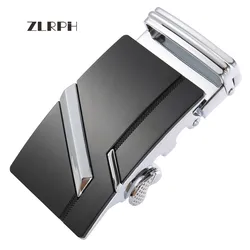 Zlrph fivela masculina de cinto, cinto genuíno para lazer acessórios de negócios fivela automática de cinto