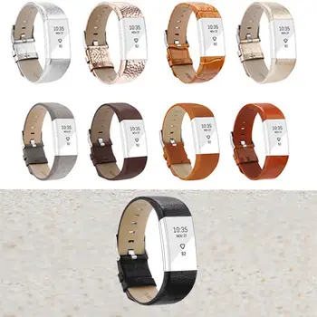 

Smart Fitness Tracker Wristband Wrist Strap Replacement Band for Fitbit Charge 2 Genuine Leather Strap for Fitbit Charge 2
