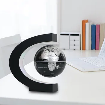 

6" C Shape Magnetic Floating Globe Levitation Maglev Levitation Rotating Globe World Map Home Office Desk Decoration