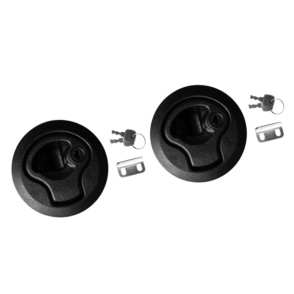2pcs  2' Flush Pull Slam Latch for Marine Boat Deck Hatch RV 1/4' Door Lock