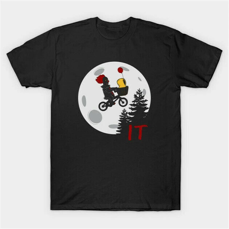 

E.T Parody I.T Stephen King It Pennywise And Georgia Funny Horror Black T-Shirt New Trends Tee Shirt