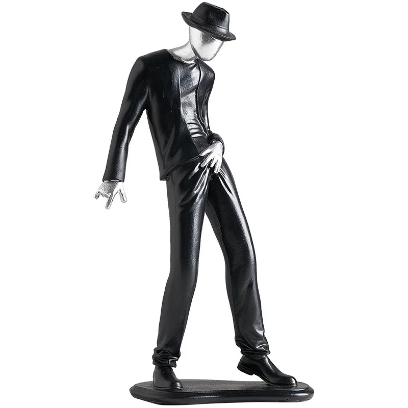 Nordic Style Creativity Craft Black dancer character Figurines Resin