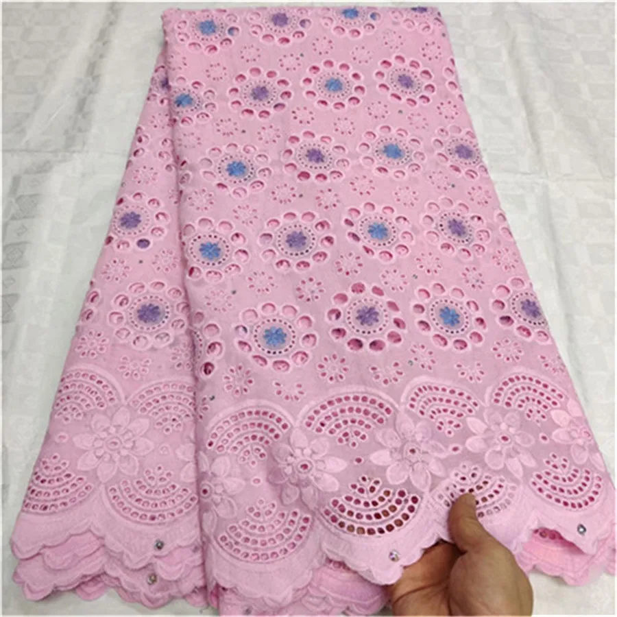 Ткань из Дубая Африканское сухое кружево ткань хлопок кружево ткань распродажа швейцарская вуаль кружева в швейцарском стиле высокого качества 5 ярдов/партия