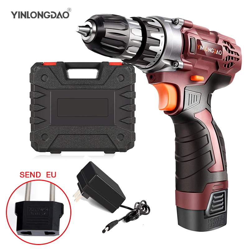 

12V Cordless Drill Screwdriver Driver Hand Electric Drills power drill machine With Power Electrical Tools Rechargeable