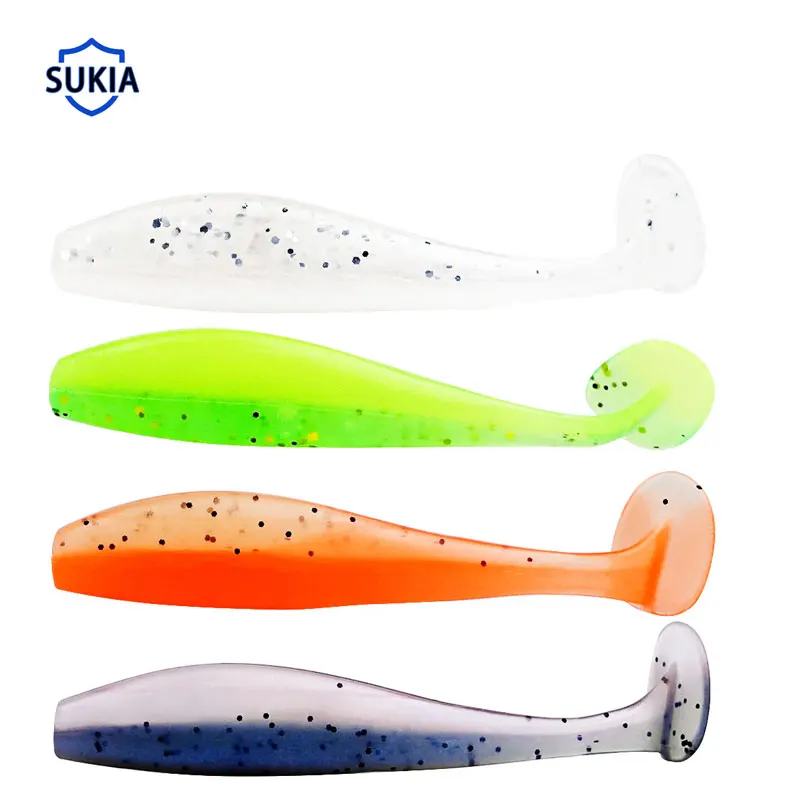 

SUKIA 10Pcs/Lot Soft Fishing Lure Set Swim Bait Silicone Lures Soft Bait Worm Isca Artificial Wobblers Pesca Bass Carp Tackle
