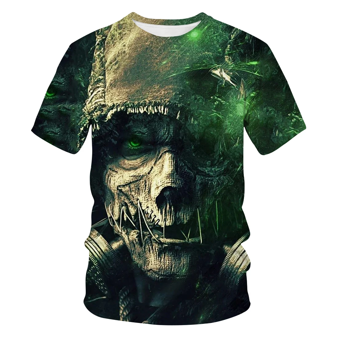 New Skull T shirt Men Skeleton T-shirt Punk Rock Tshirt Gun T shirts 3d Print T-shirt Vintage Gothic Mens Clothing Summer tops