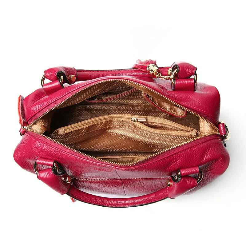 Модная сумка Boston, Большая вместительная классическая сумка-мессенджер, Женская Ретро кожаная сумка Boston, женская сумка
