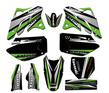 

Bike Motorcycle Star TEAM Graphics Stickers Background Kit For Kawasaki KXF250 2006-2008