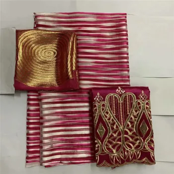 

most beautiful Silk lace (4+2+2Y)Fabric Satin For Dress new arrival African silk velvet fabric good quality for gold ! LXE070723