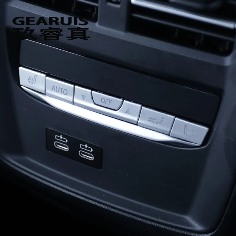 

Car styling Back Air Vent Outlet Panel buttons decoration Cover Stickers Trim for BMW 3 series G20 G28 Interior auto Accessories