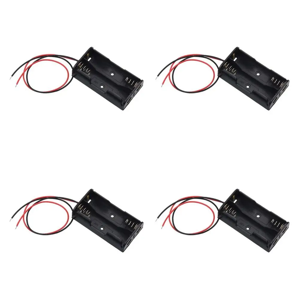 MasterFire 500 шт./лот 2x1 5 в AA Футляр для батарей черный с проводными выводами 2 слота Way DIY