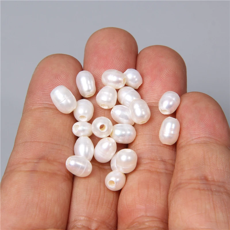 Pomme de terre riz 9-10x10-12mm D'eau Douce Pearl Jewelry Making Beads 15" 6 couleur choisir 